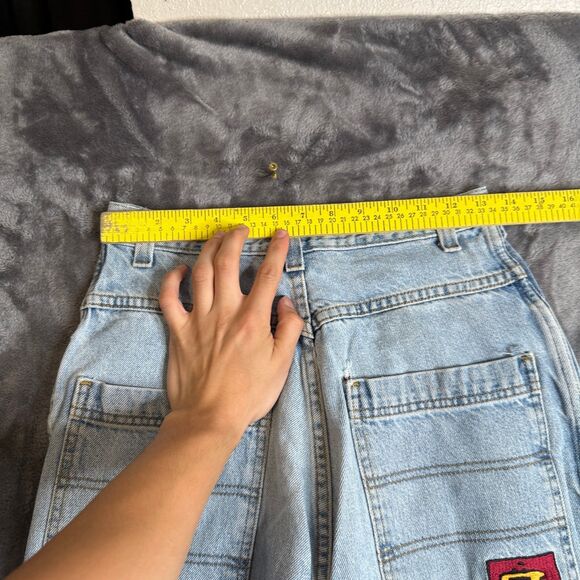 Vintage Zonz Jeans Baggy Women's Light Wash Faded Size 26 Square Pockets - Picture 7 of 7